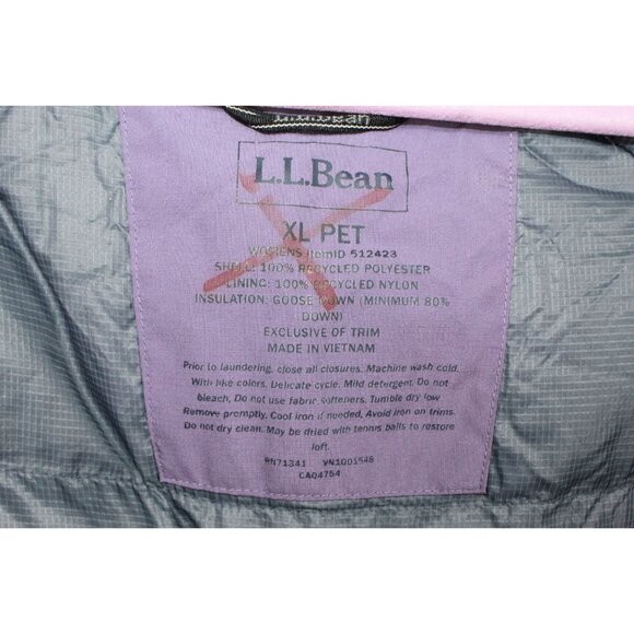 LL Bean Waterproof Ultralight Down Jacket Muted Purple Size XL Pet - Picture 7 of 10